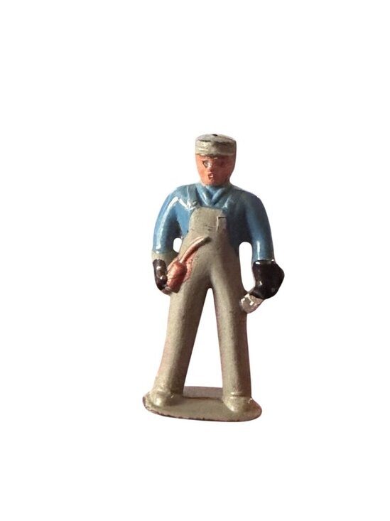 Vintage Barclay Lead Figure Railroad Worker 1950s 1.75" Tall - Picture 1 of 6